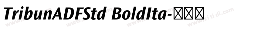 TribunADFStd BoldIta字体转换 TribunADFStd BoldIta字体转换